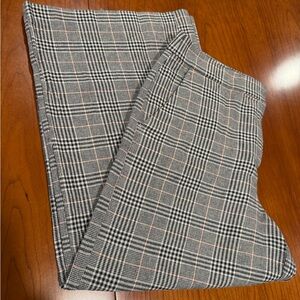 LOFT Plaid Wide Leg Trousers